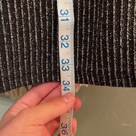 Black and Sliver Midi Skirt - Picture 5 of 5